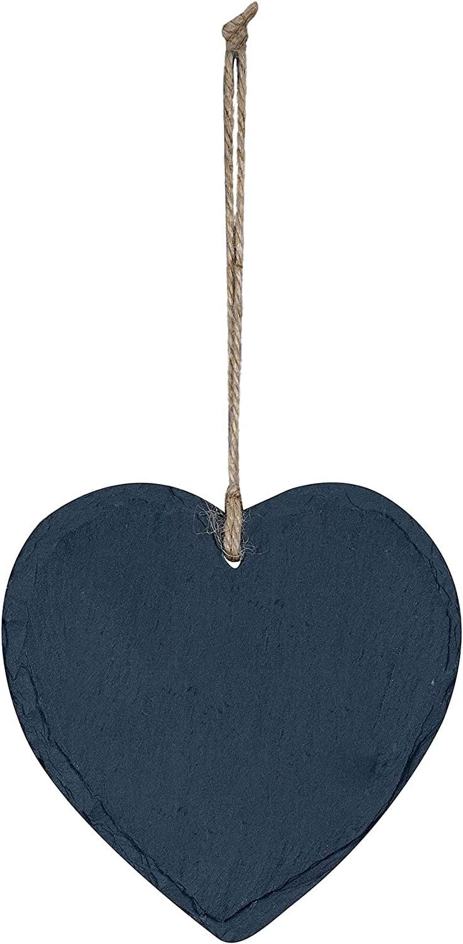 OUNONA 3Pcs Slate Labels Heart Shaped Memo Board Slate Tags Food Sign