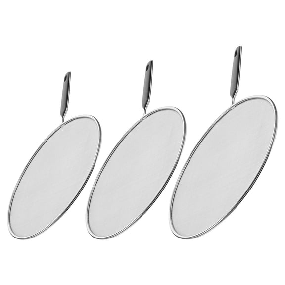 OUNONA 3Pcs Stainless Steel Splatter Screen with Rust Proof Fine Wire Mesh for Kitchen Protection