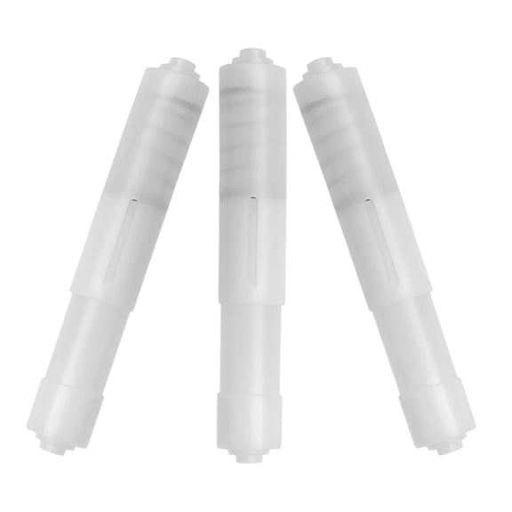 WEAVILUX Roll Paper Rod White Plastic 3Pcs 5.3X0.9X0.9In Bathroom Tissue Holder