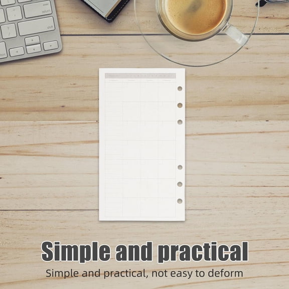 OUNONA 3Pcs Undated Daily Planner Refill Paper for Writing with Flexible Scheduling in White