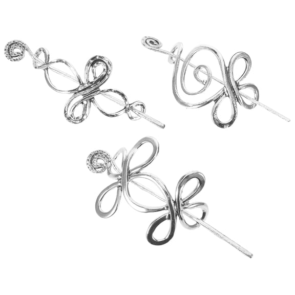 OUNONA 3Pcs Viking Inspired Alloy Hair Accessories for Elegant Bridal Hairstyles