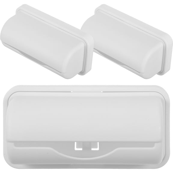 OUNONA 3Pcs Beige Wall Mounted Trash Bag Holder for Kitchen and Bathroom Storage Solution