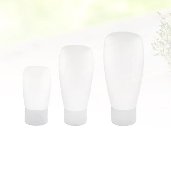 OUNONA 3Pcs White Liquid Containers Storage Bottles with Sponge Material for Convenient Makeup Storage