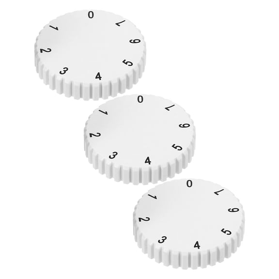 OUNONA 3Pcs White Plastic Fridge Replacement Knobs Adjustable Thermostat Temperature Control Dial for Home Freezer
