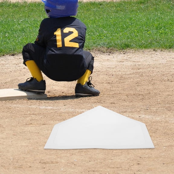 OUNONA 3Pcs Baseball Training Home Plate White Flat Mat for Pitching Mechanics