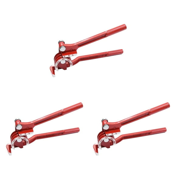 OUNONA 3pcs 180 Degree Air Conditioning Copper Tube Aluminum Tube Three-slot Manual Tube Bending Machine(Red)