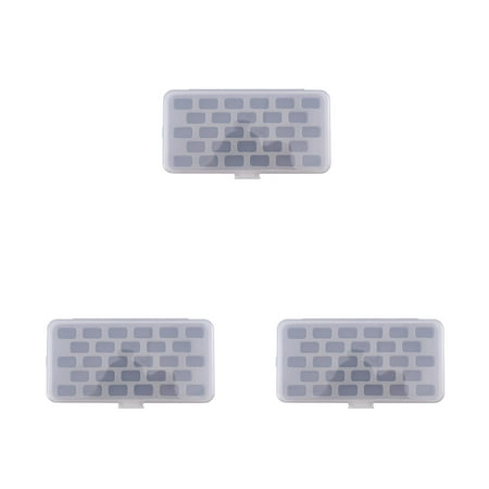 OUNONA 3pcs Bobbin Box 28- grid Threaded Bobbin Spools Holder Storage Case Empty Craft Sewing Notion Quilting Accessories