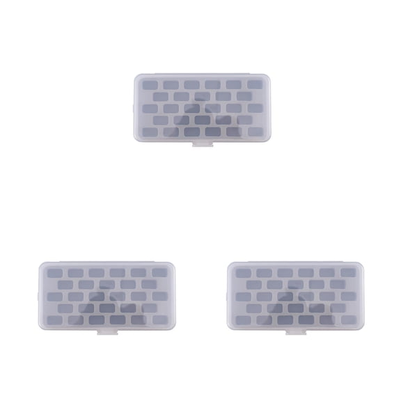OUNONA 3pcs Bobbin Box 28- grid Threaded Bobbin Spools Holder Storage Case Empty Craft Sewing Notion Quilting Accessories