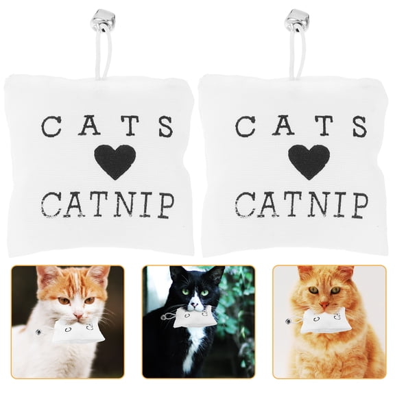 OUNONA 3pcs Catnip Sack Grab Cat Nip Toys for Cat Kitty Playing (Random Style)