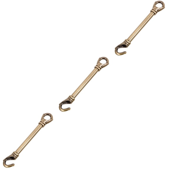 OUNONA 3pcs Chandelier Load-bearing Rod Hanging Lamp Rod with Hook Ceiling Light Part Lighting Rod