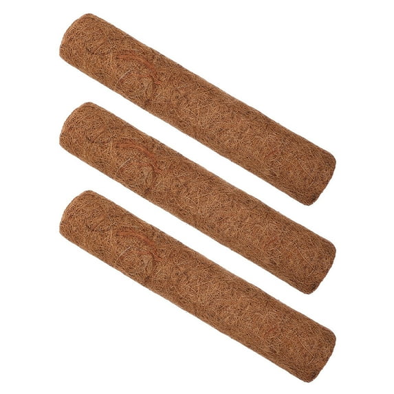Tineasur 3Pcs Hanging Basket Liners in Brown Coconuts Fiber Material for Plant Growing and Pet Resting Pad