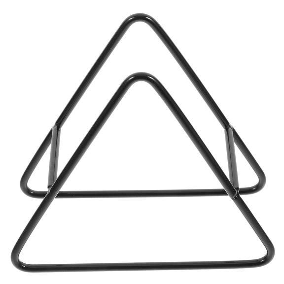 OUNONA 3pcs Desktop Coaster Rack Iron Cup Pads Holder Storage Rack for Cup Mats (Black)