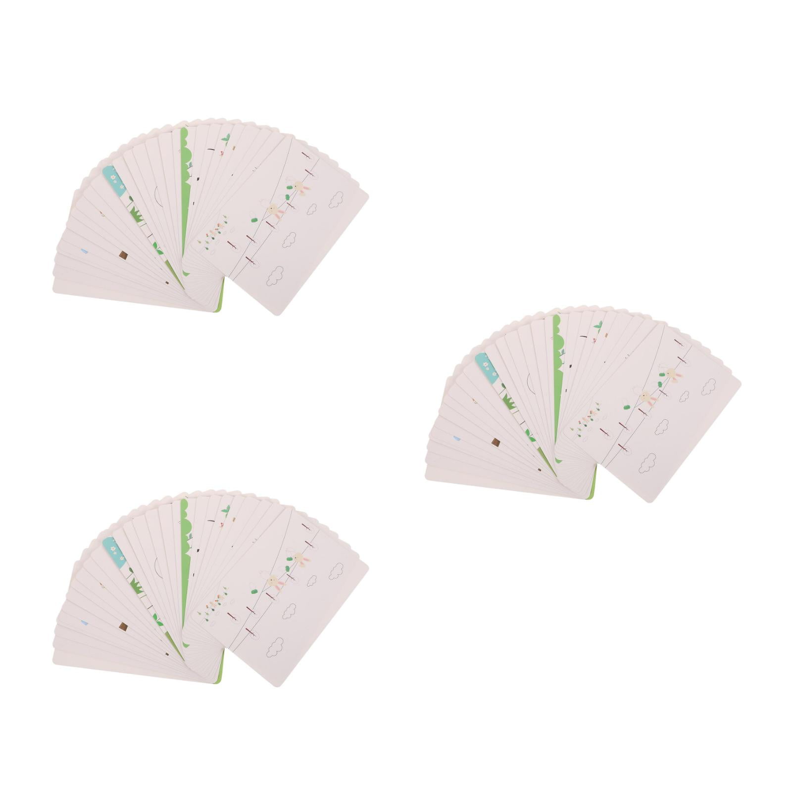 OUNONA 3pcs Diy Finger Paint Card Finger Paint Card Diy Finger Painting Cards Learning Children Finger Drawing Cards Drawing Pad Children Finger Drawing Cards