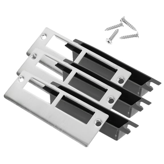CATIEBYE Metal Door Reinforcement Plates for Home Security, 3 Pieces, Heavy Duty