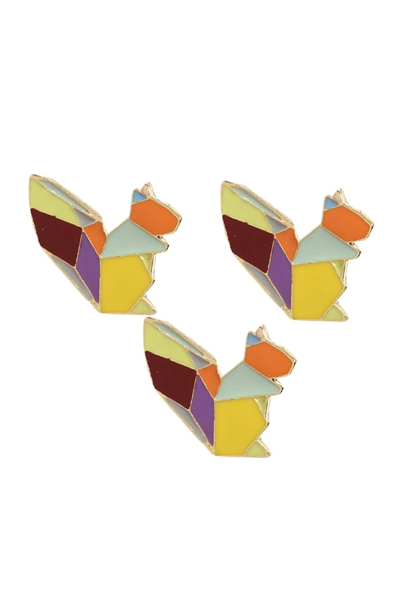 3pcs Enamel Pin DIY Cartoon Animal Squirrel Brooches Pin Badges for Clothing Bags Backpacks Jackets Hat(XZ015)