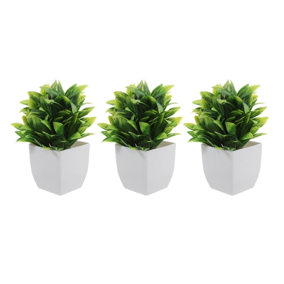 OUNONA 3pcs Faux Bonsai Tree Realistic Artificial Plants Indoor Decor Small Fake Plants for Shelf Green Plants Artificial Decor