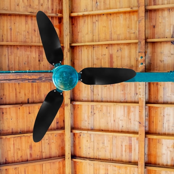 OUNONA Ceiling Fan Blades Replacement Durable Plastic Classic Design Black 3Pcs