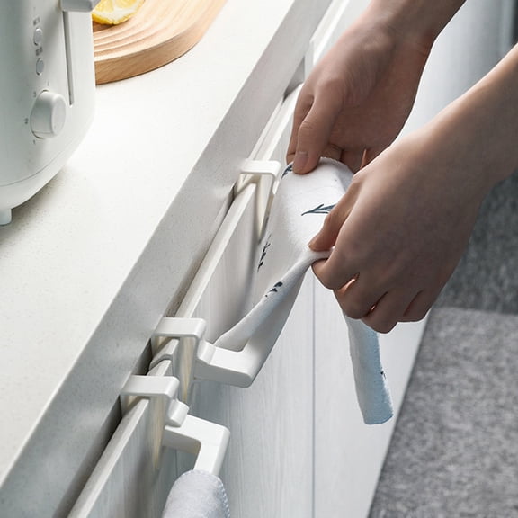 DRAFIDEEP Clip On Bracket Storage Rack White 3Pcs No Drilling Required