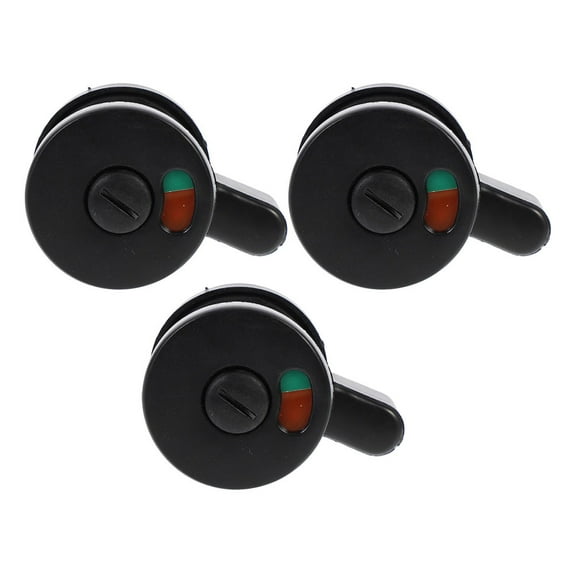 3pcs Privacy Door Locks with Vacant Occupied Sign Indicator Keyless Dead Bolt for Toilet Restroom Bathroom