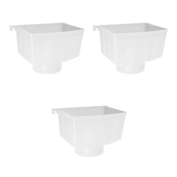 OUNONA 3pcs Rectangular Downspout For Efficient Rainwater Collection System Downspout Diverter For Villas And Sheds Gutter Accessory For Rainwater