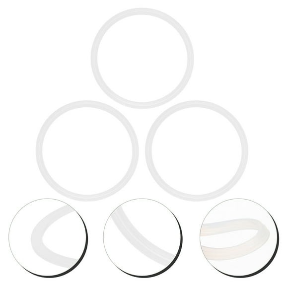 Homoyoyo 3-Pack White Silicone Vacuum Cup Sealing Replacement Gaskets for Drinkware