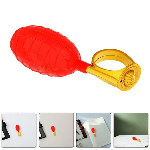 FOLOYORI Prank Red Plastic Water Squirt Ring 3Pcs