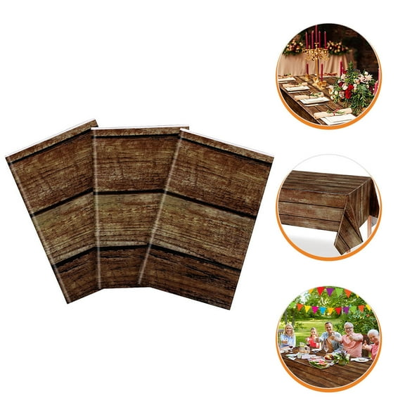 OUNONA 3pcs Table Decoration Country Theme Party Table Cover Kitchen Table Runner