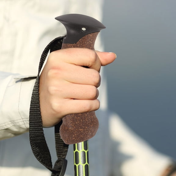 OUNONA 3pcs Trekking Pole Handle Cork Hiking Pole Grip Cork Walking Stick Handle Replacement Cork Handle