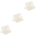 thumbnail image 1 of OUNONA 3pcs Triangle Book Stand Tabletop Book Display Holder Iron Art Freestanding Book Rack for Office Home, 1 of 8