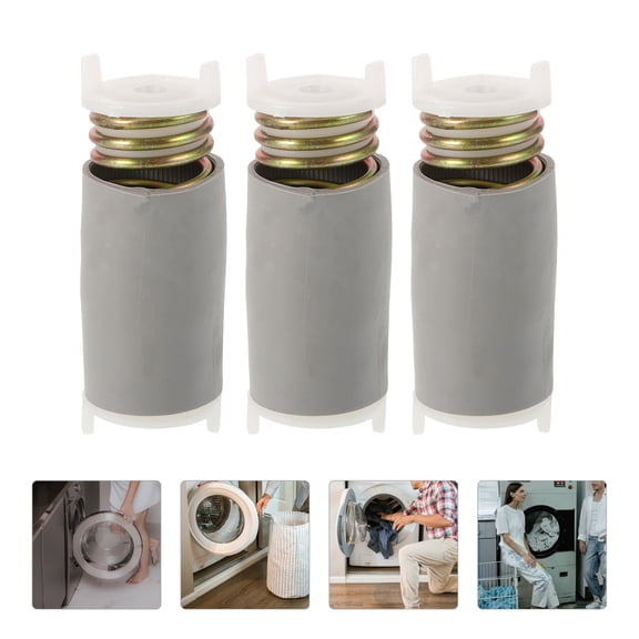 Tineasur Set of 3 White Stainless Steel Washer Pads, Laundry Machine Dampeners and Noise Reducers for Washing Machines