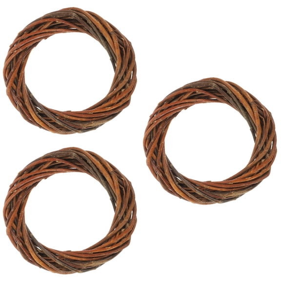 OUNONA 3pcs Wicker Woven Wreath Diy Wreath Making Material Diy Christmas Wreath Maker Diy Material