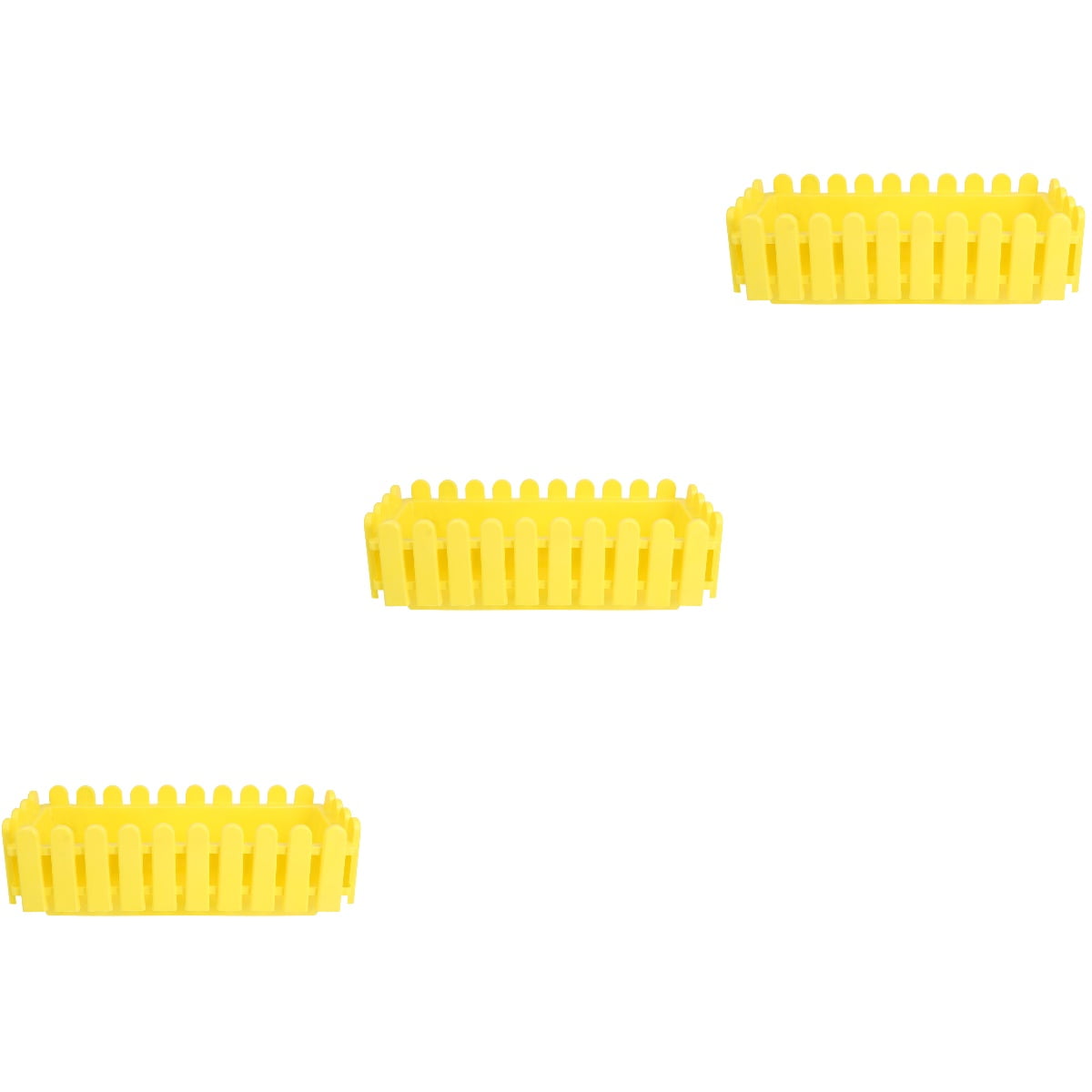 NUOLUX Durable Yellow PP Resin Flower Pot for Garden and Patio 3Pcs