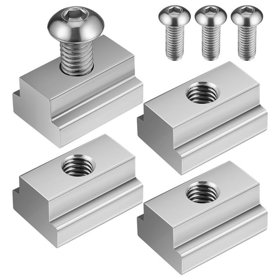 OUNONA 4- /8" Stainless Steel T Nuts for Truck Bed Rails, Threaded Fastening Accessories for Secure Mounting