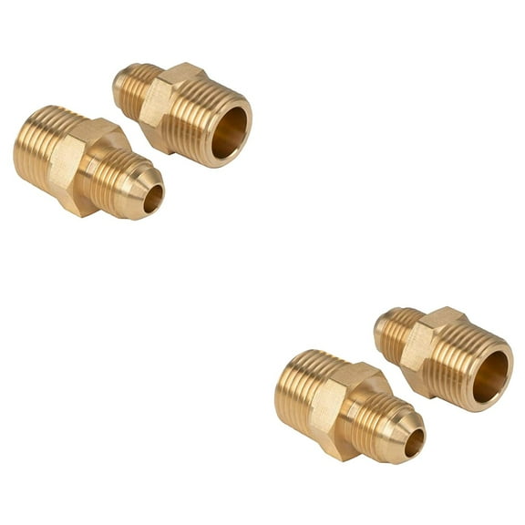 OUNONA 4 PCS 1/2'' NPT To 3/8''Flare Copper Adapter For Threaded Gas Brazier
