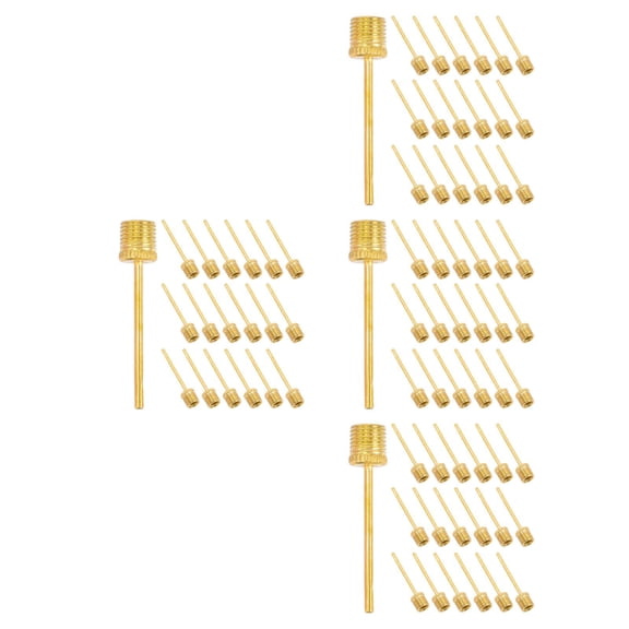 OUNONA 4 PCS Ball Inflator Needles Bike Pump Replacement Air Golden
