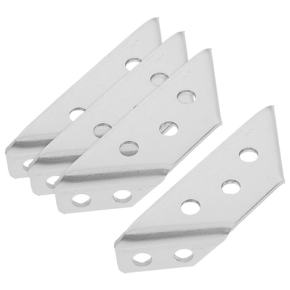 Tineasur 4-Pack Stainless Steel Corner Brackets, Connectors for Cabinets, Tables, Chairs, Easy Installation