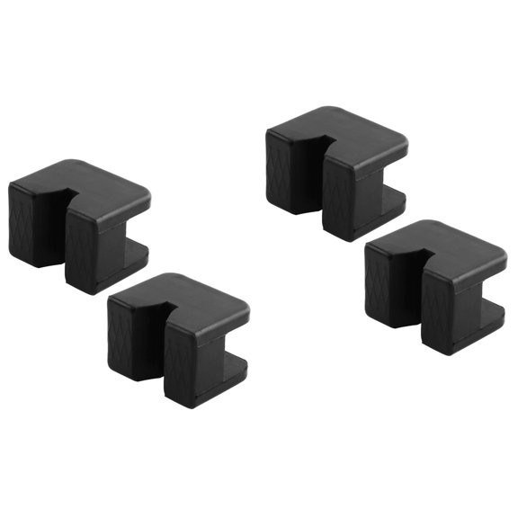OUNONA 4 PCS  Jack Rubber Cover Jack Pad Universal Slotted Frame Rubber Stand Jack Rubber Support Sleeve (Black)