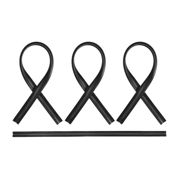 OUNONA 4-Pack Replacement Window Wiper Strips, Rubber Blade Inserts for Car Windshield Wiper Blade Refills