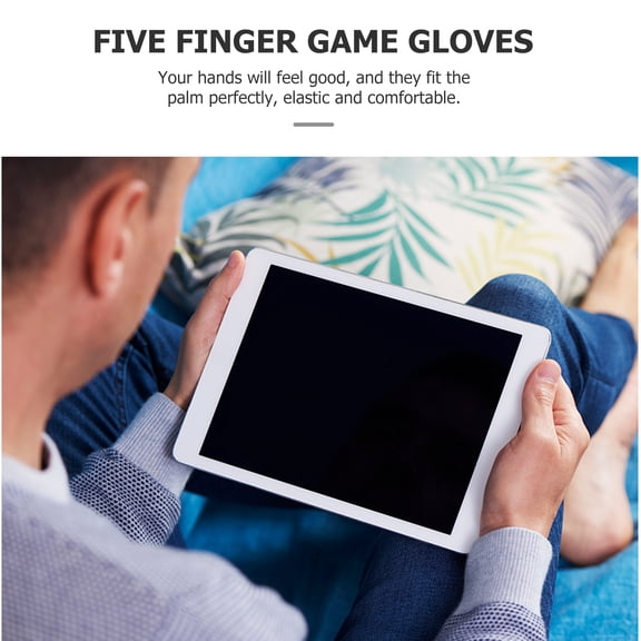 OUNONA 4 Pairs Gloves with Elastic Fit, Anti-Sweat Mobile Gaming Controller Gloves for Smartphones