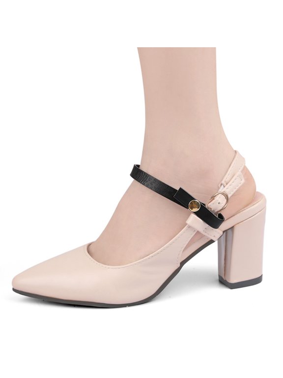 4 Pairs Snap Button Women Shoes Strap Detachable Heel Shoes Straps Ladies Shoe Straps for Heels