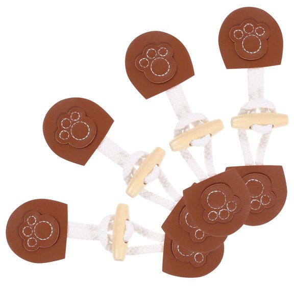 OUNONA 4Pairs Cotton Rope Toggle Buttons Decorative Coat Fastener for Garment Sewing