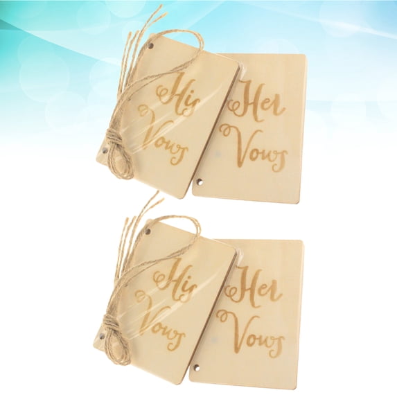 OUNONA 4 Pcs/2 Bride Wedding Invitations Lovers Beige