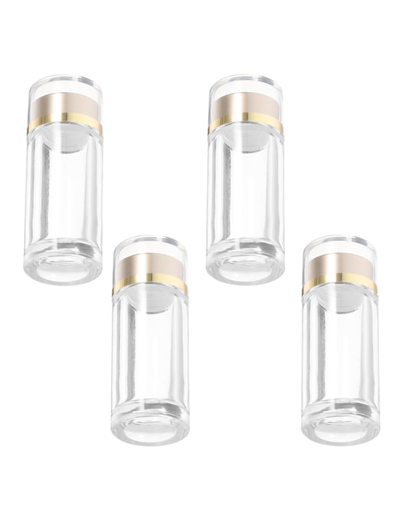 Set of 4 Transparent Cream Vials with Keychain, Empty Travel Containers for Lotion, Skincare, and Cosmetic Storage