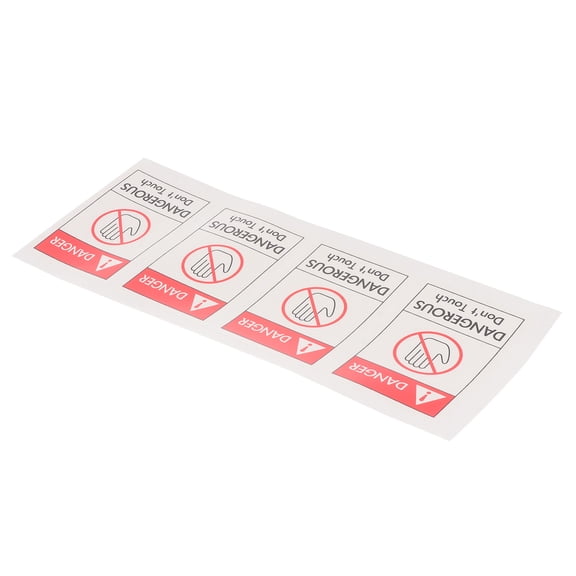 OUNONA 4 Pcs Car Warning Sign Stickers 9x6 cm Practical Safety Decals for Vehicles