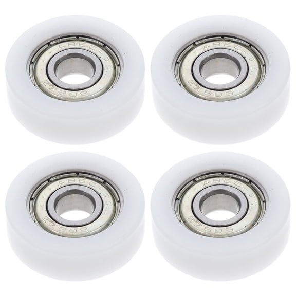 OUNONA 4 Pcs Cars Door and Window Track Pulleys Fitness 3.00X3.00X1.00CM White