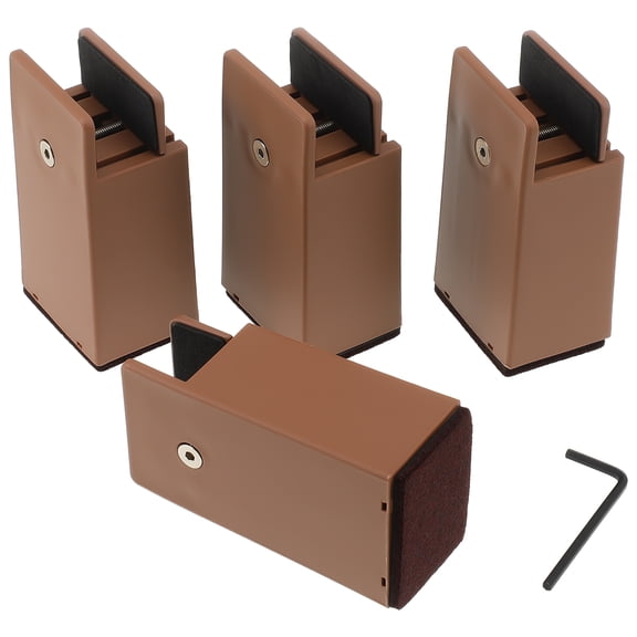 OUNONA 4 Pcs Coffee Table Legs Couch Risers High Table 13.50X6.70X5.00CM Brown