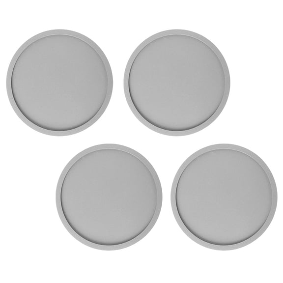 OUNONA 4 Pcs Coasters Silicone Coaster Cup Mat Size 1 Grey