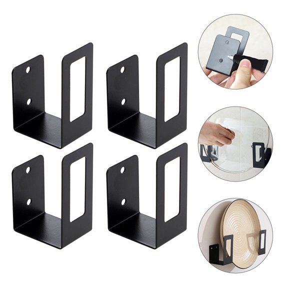OUNONA  4 Pcs Drying Rack Pot Lid Holder Organizer Kitchen Gadget Chopping Board Stand