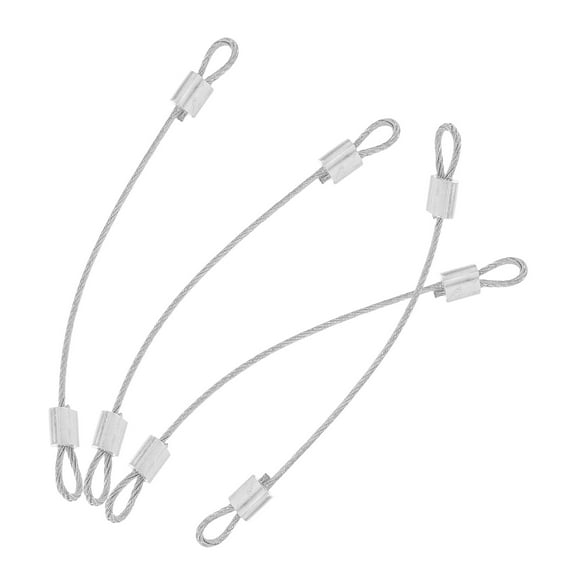 Moluckfu Cable With Loops Metal 4Pcs For Outdoor Gate Lockable Installation 11.8X0.6X0.6In