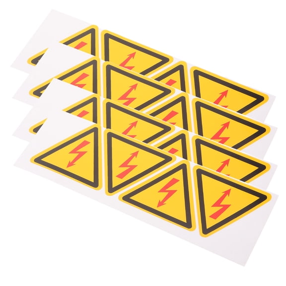 OUNONA 4 Pcs Electric Panel Labels Reflective Stickers Caution Signs Game